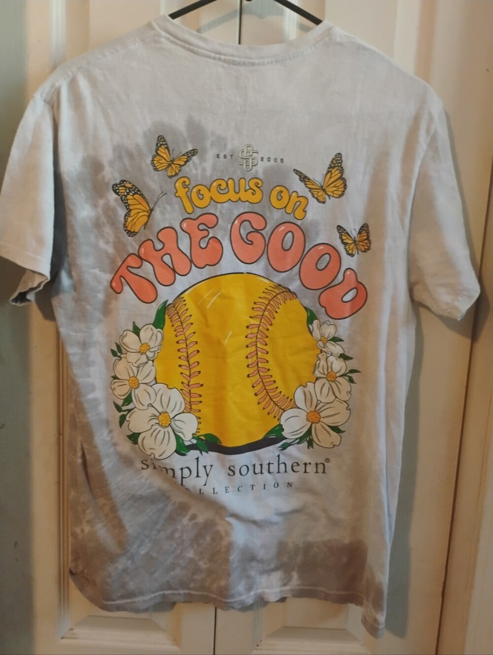 Simply Southern Kids "Focus on the Good" Yellow Graphic Tee